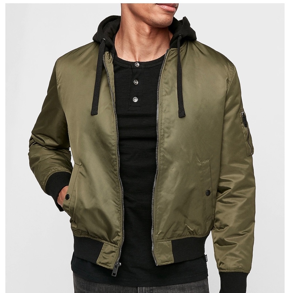 Fleece System Hooded Bomber Jacket
